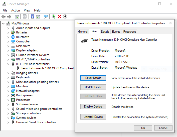 1394 driver download
